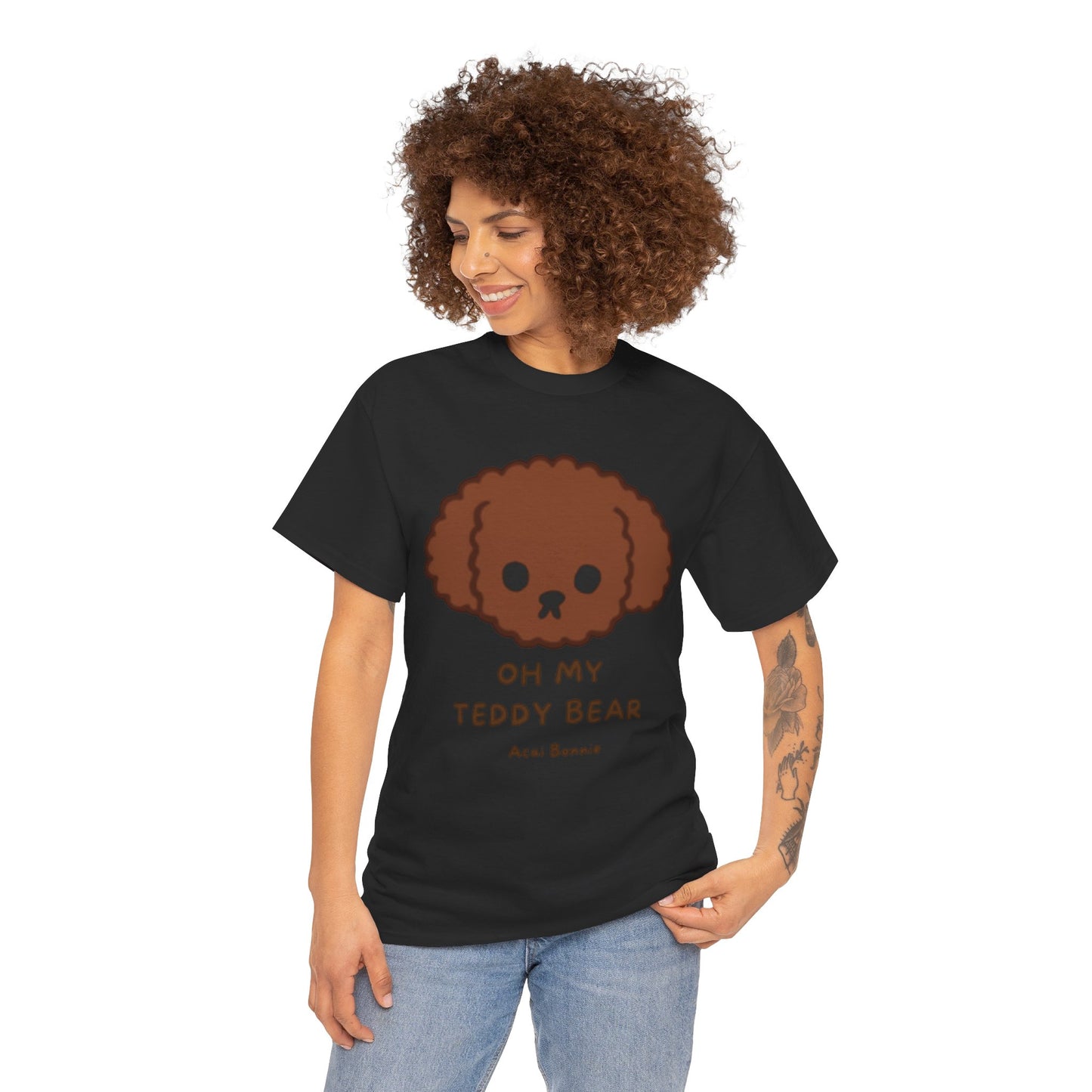 Doodle Oh My Teddy Bear Unisex Cotton T-Shirt