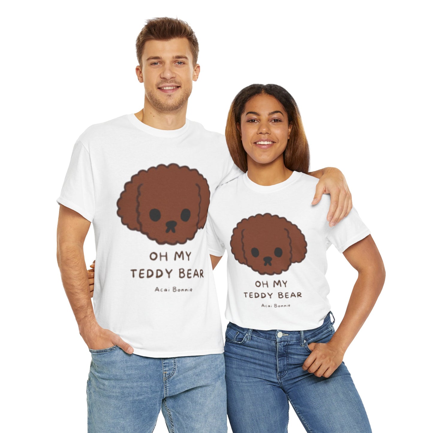 Doodle Oh My Teddy Bear Unisex Cotton T-Shirt