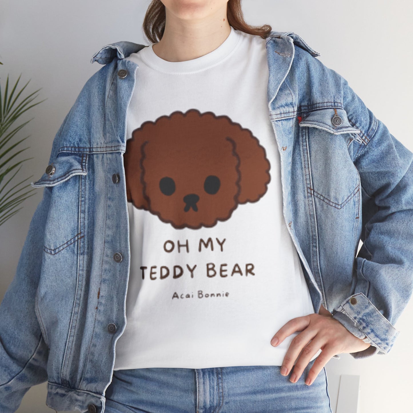 Doodle Oh My Teddy Bear Unisex Cotton T-Shirt