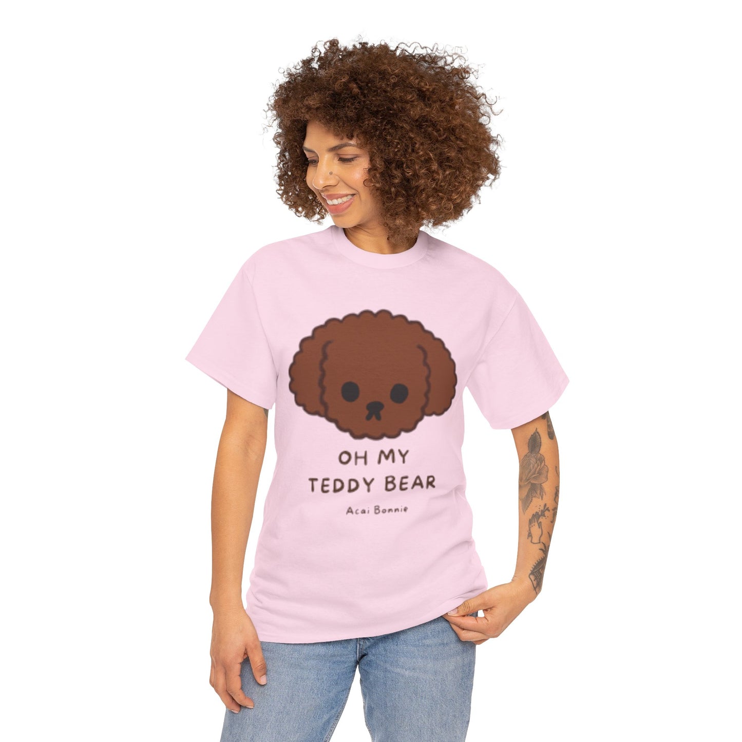 Doodle Oh My Teddy Bear Unisex Cotton T-Shirt