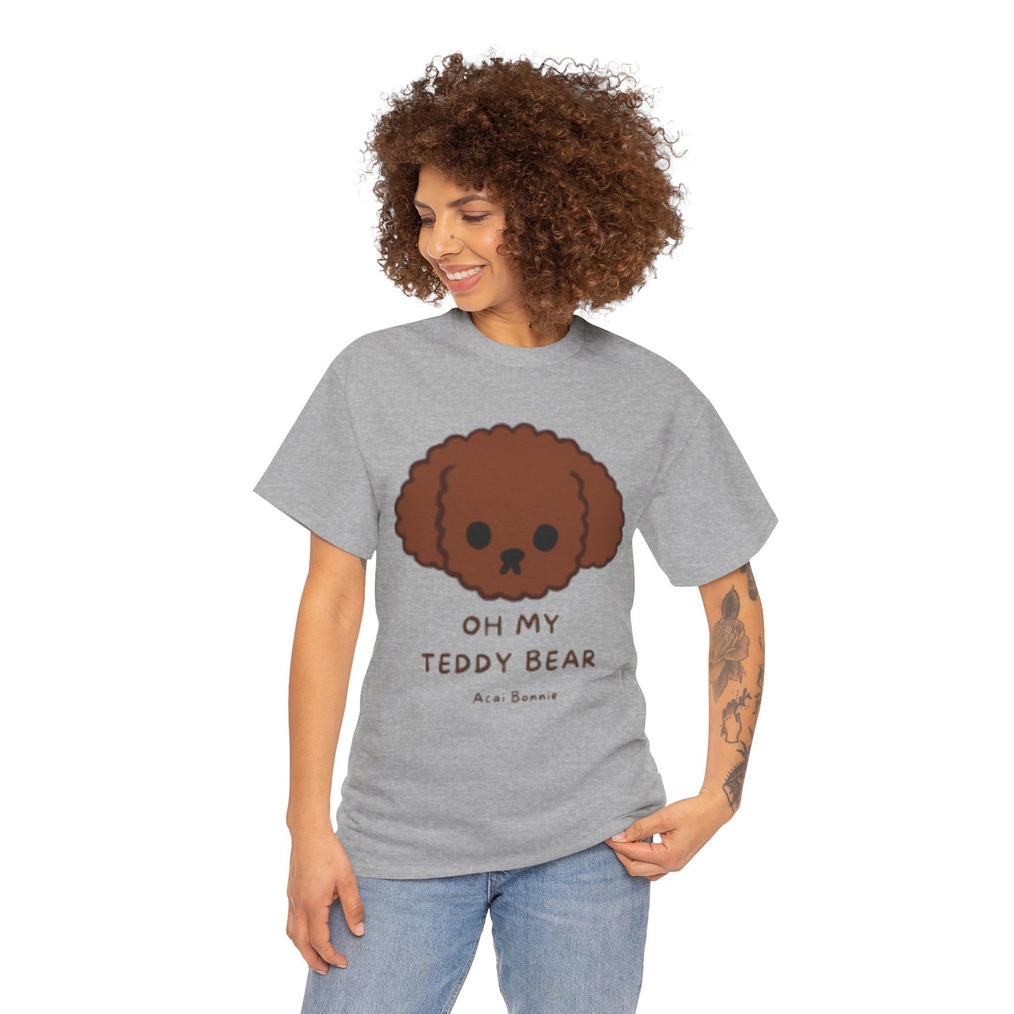 Doodle Oh My Teddy Bear Unisex Cotton T-Shirt