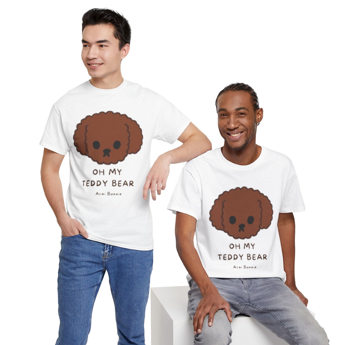 Doodle Oh My Teddy Bear Unisex Cotton T-Shirt