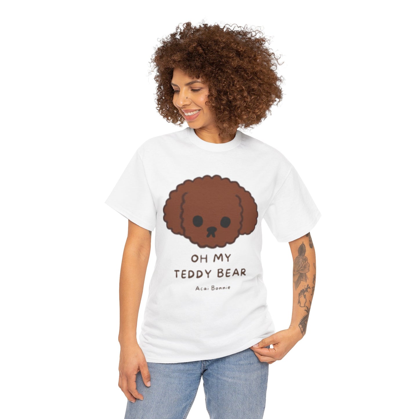 Doodle Oh My Teddy Bear Unisex Cotton T-Shirt